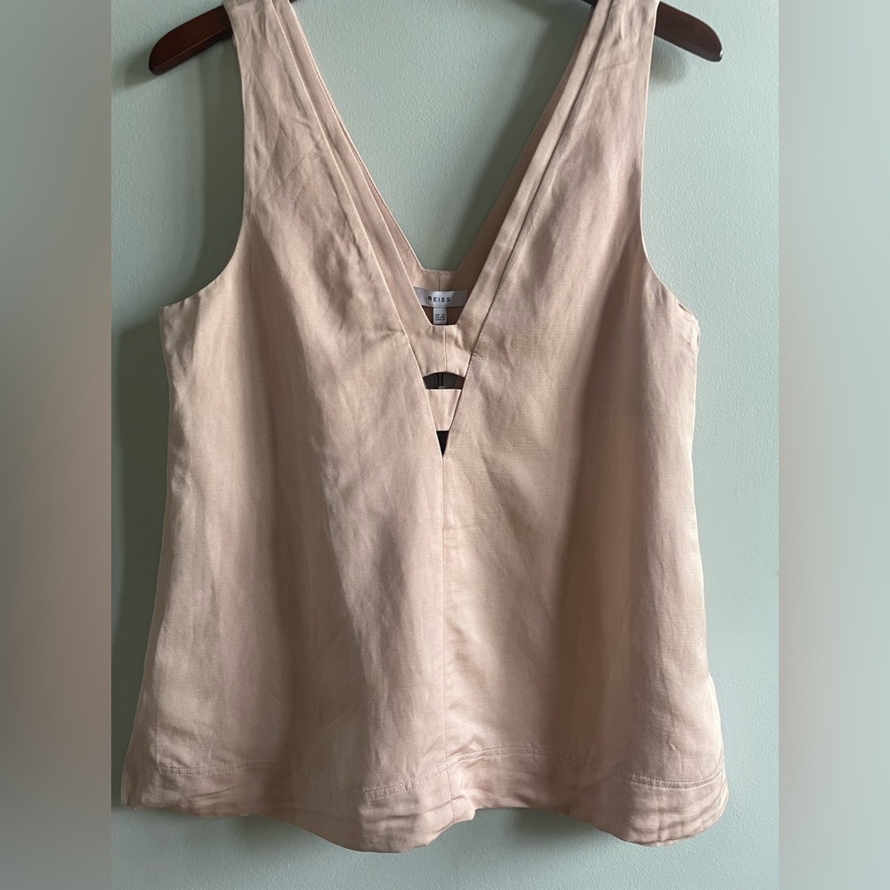 Reiss linen blend tank US 8 NWT